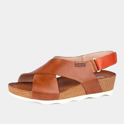 W9e-0912 Brandy Leather Sandals