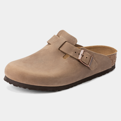 Boston Oiled Leather Tobacco Brown Flats