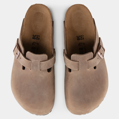 Boston Oiled Leather Tobacco Brown Flats