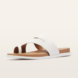 Riveria White Leather Sandals