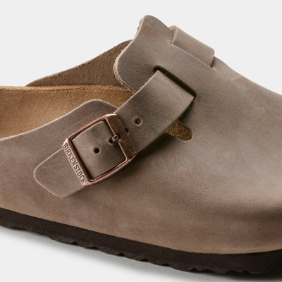 Boston Oiled Leather Tobacco Brown Flats