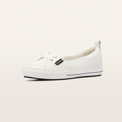 Sophie Iv White Tumbled Leather Sneakers