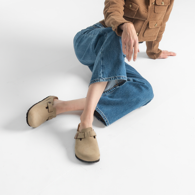 Boston Oiled Leather Tobacco Brown Flats