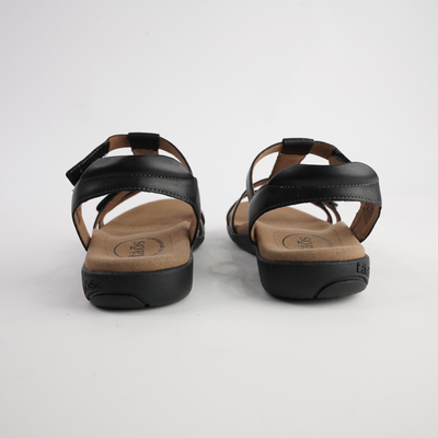 Trophy Black Leather Sandals