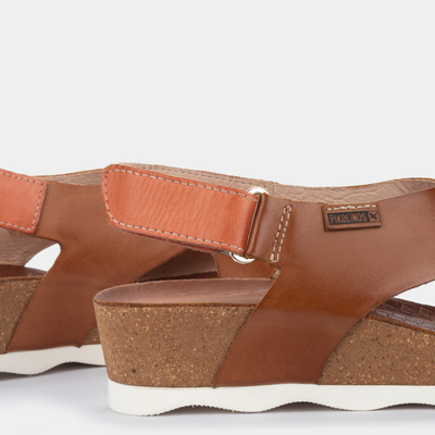 W9e-0912 Brandy Leather Sandals
