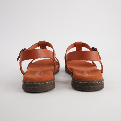 Fabricia 01 Orange Leather Sandals