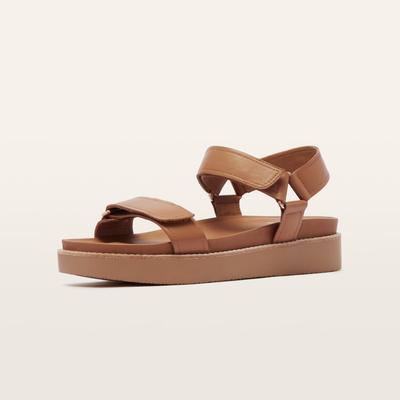 Zane Tan Leather Sandals