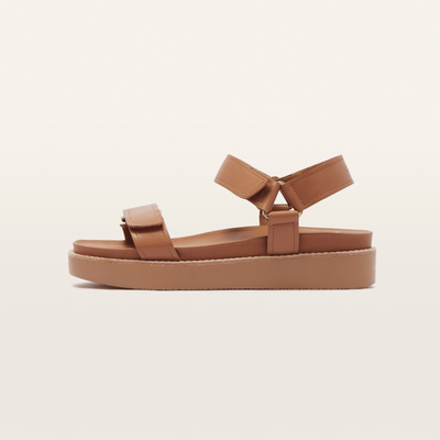 Zane Tan Leather Sandals