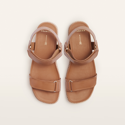 Zane Tan Leather Sandals