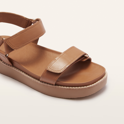 Zane Tan Leather Sandals