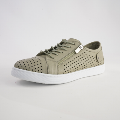 Eg17 Pistachio Leather Sneakers