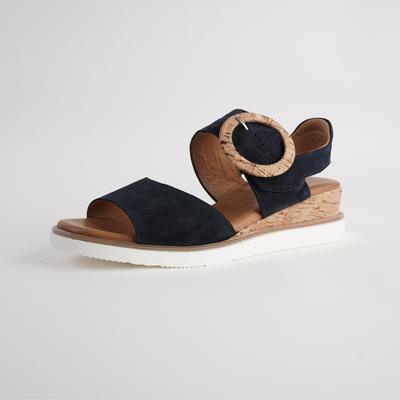 Aspen Navy Leather Sandals
