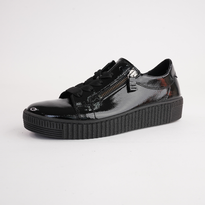 Amelia Black Patent Leather Sneakers