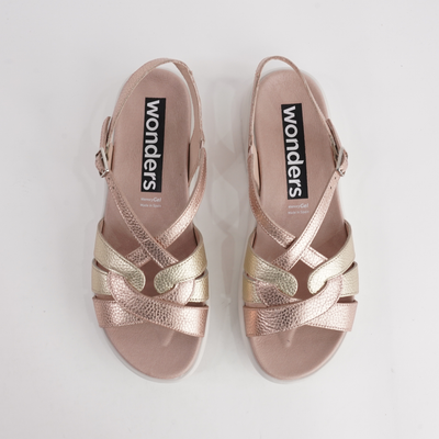 Cassidy Rose Metallic Multi Leather Sandals