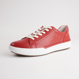 Claire 01 Rot Leather Sneakers