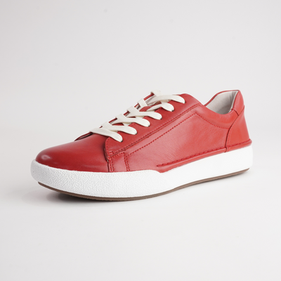 Claire 01 Rot Leather Sneakers