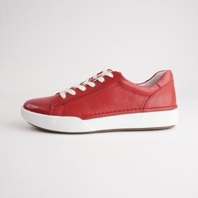 Claire 01 Rot Leather Sneakers