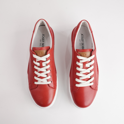 Claire 01 Rot Leather Sneakers