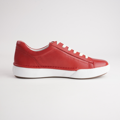 Claire 01 Rot Leather Sneakers