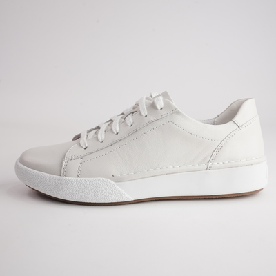 Claire 01 White Leather Sneakers