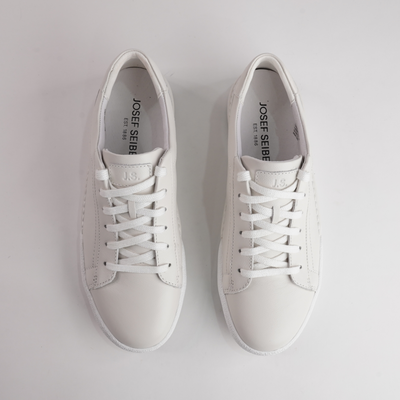 Claire 01 White Leather Sneakers