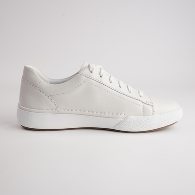 Claire 01 White Leather Sneakers