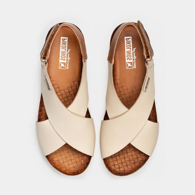 W9e-0912 Marfil Leather Sandals