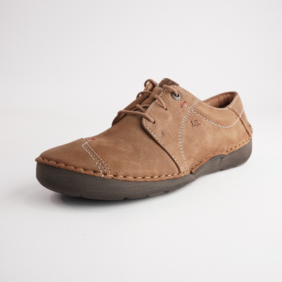 Fergey 20 Castagne Leather Lace Up Flats