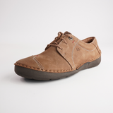 Fergey 20 Castagne Leather Lace Up Flats