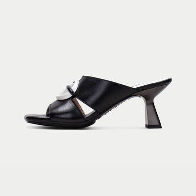 Hv253875 Black/ White Leather Heels