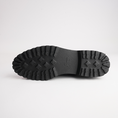 Meredith703 Navy Patent/ Navy Suede Leather Lace Up Flats