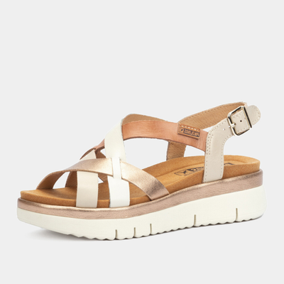 W4n-0650c1 Natural Multi Leather Sandals