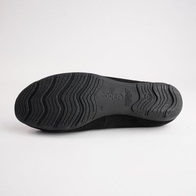 Gwenyth Black Suede Leather Ballet Flats