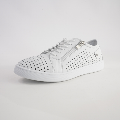 Eg17 White Leather Sneakers