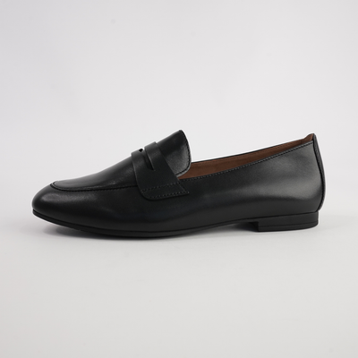 Eleanor Black Leather Loafers