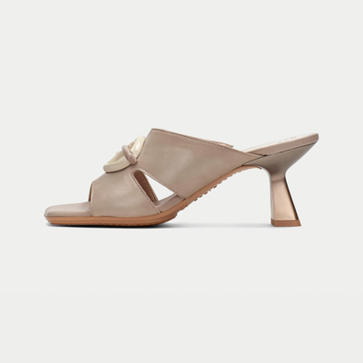 Hv253875 Taupe/ Latte Leather Heels