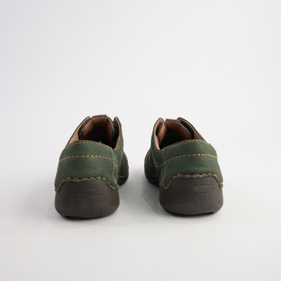 Fergey 20 Grun Leather Lace Up Flats
