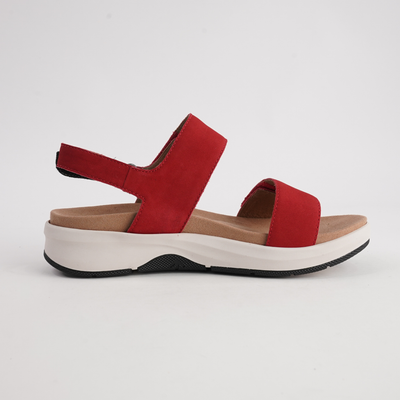 Estelle 04 Red Combi Leather Sandals