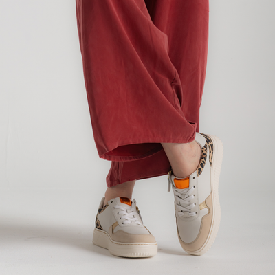 Demi Off White/ Natural Leather Sneakers