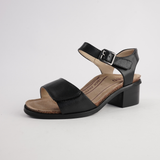 Kristy Black Leather Heels