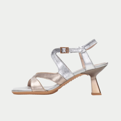 Hv253879 Champagne/ Silver Leather Heels