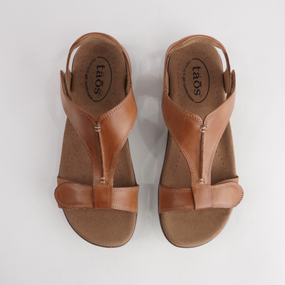 The Show Caramel Leather Sandals