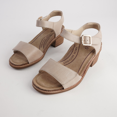 Kristy Cement Leather Heels