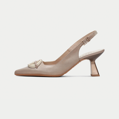 Hv253867 Taupe/ Latte Leather Heels