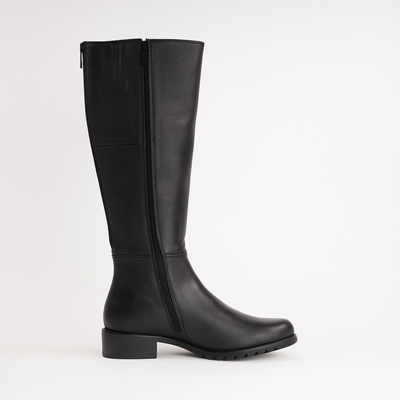 Chiara 01 Black Leather Knee High Boots