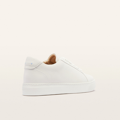 Mim V White Tumbled Leather Sneakers