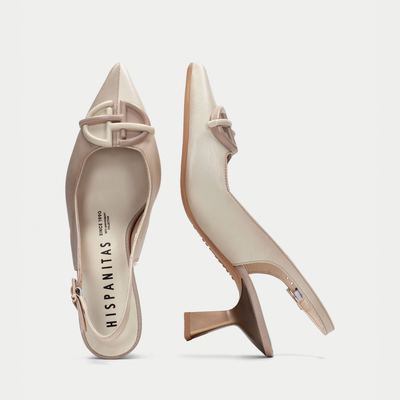 Hv253867 Taupe/ Latte Leather Heels