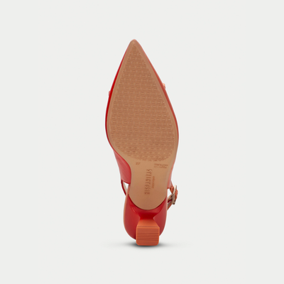 Hv253867 Coral/ Tangerine Leather Heels