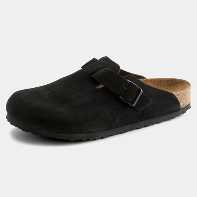 Boston SFB Black Suede Leather Flats