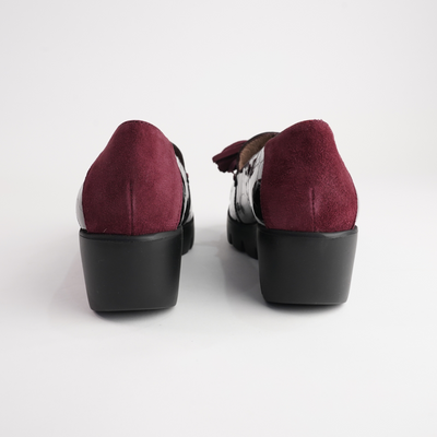 Daphne Vino Croc Patent Leather Loafers